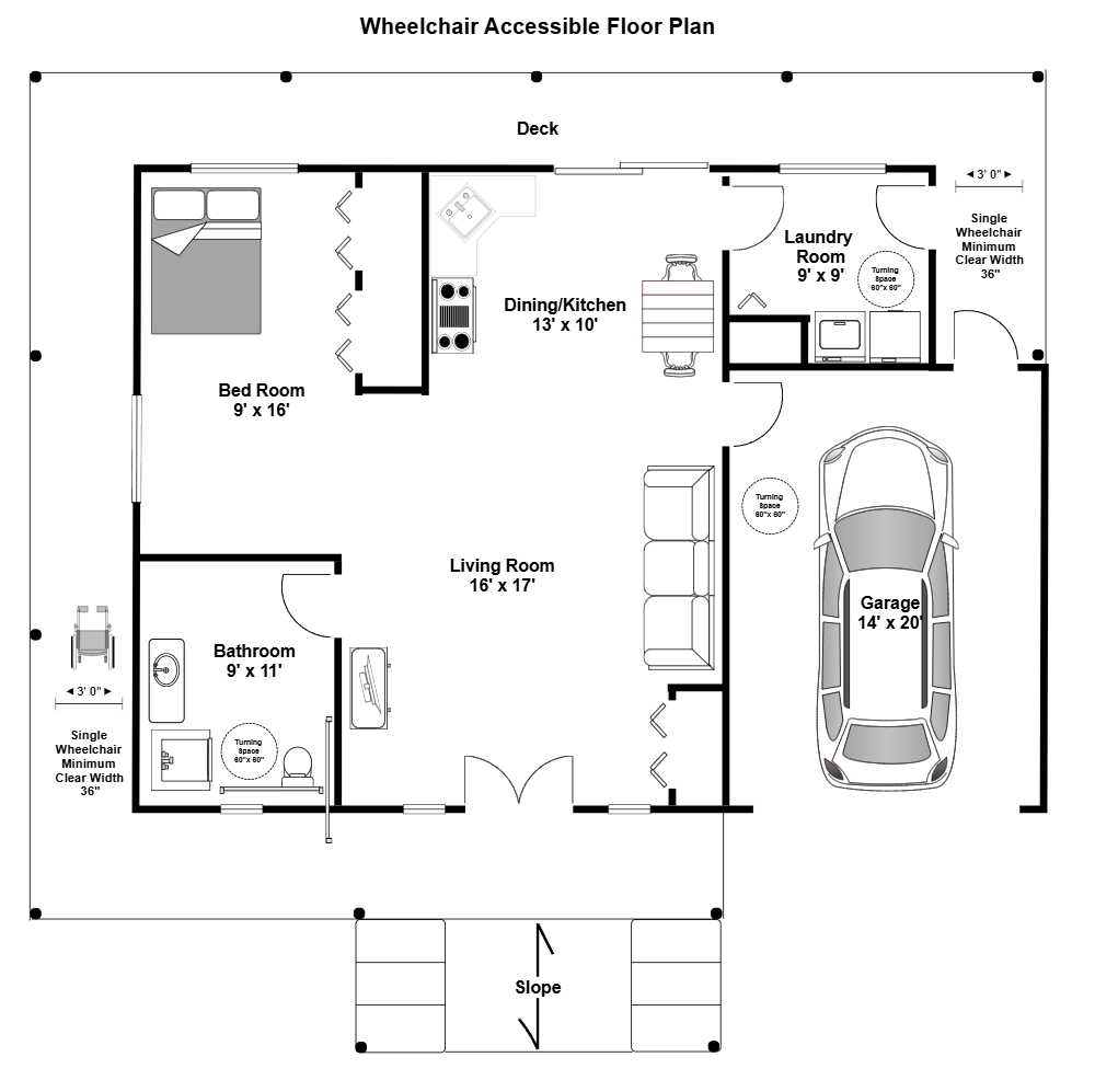 Example Image: Wheelchair Accessible Floor Plan
