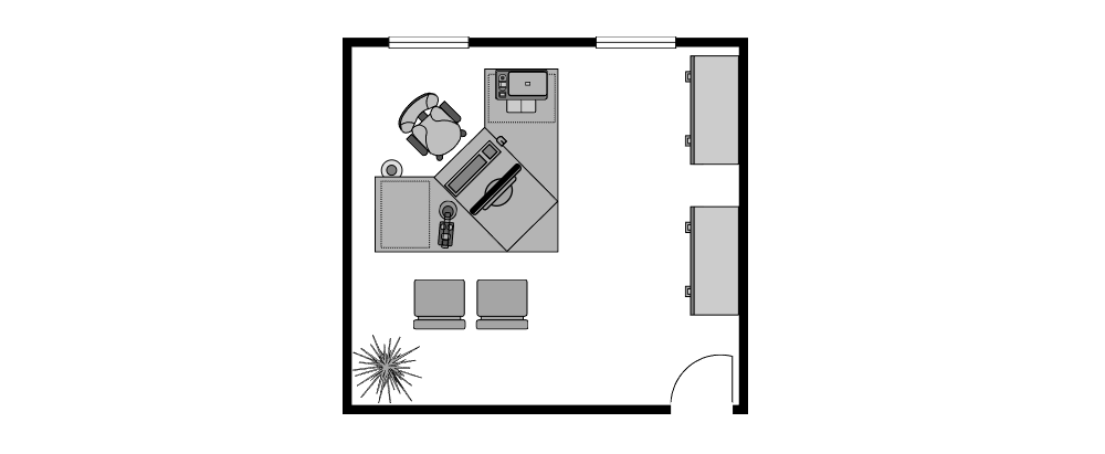 Example Image: Office Floor Plan 14x13