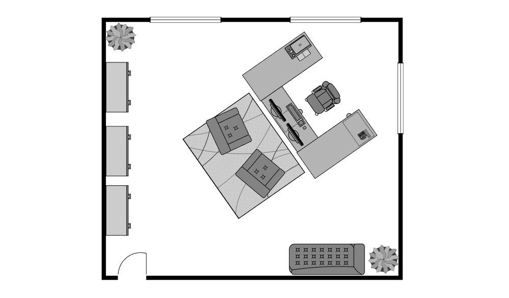 Example Image: Office Floor Plan 23x20