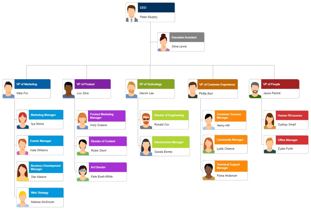 Example Image: Generic Company Organizational Chart