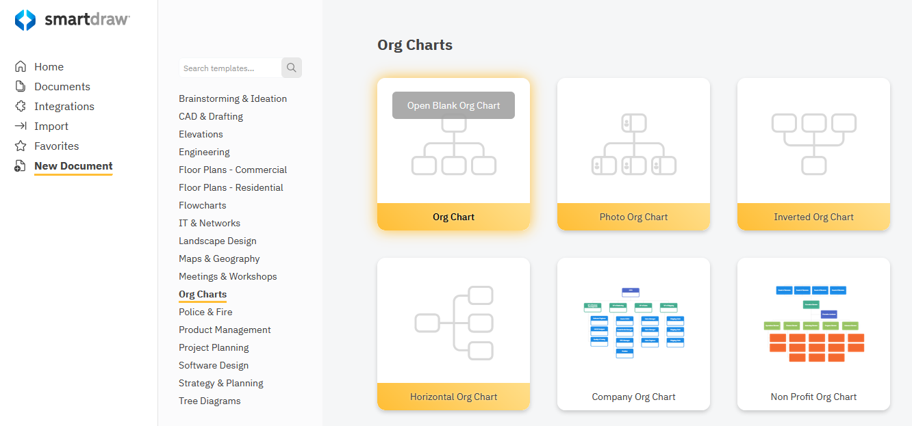 Org chart template