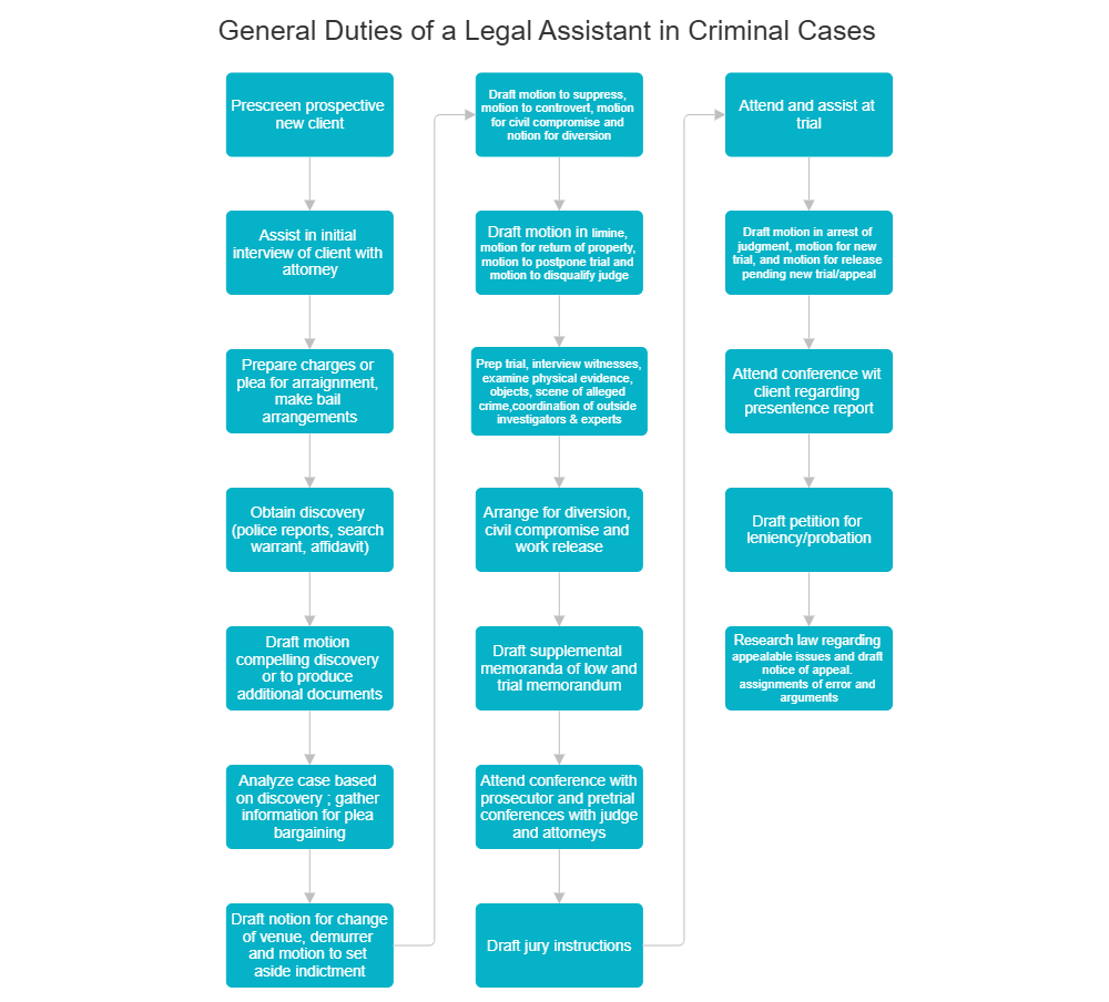Example Image: General Duties of a Legal Assistant in Criminal Cases