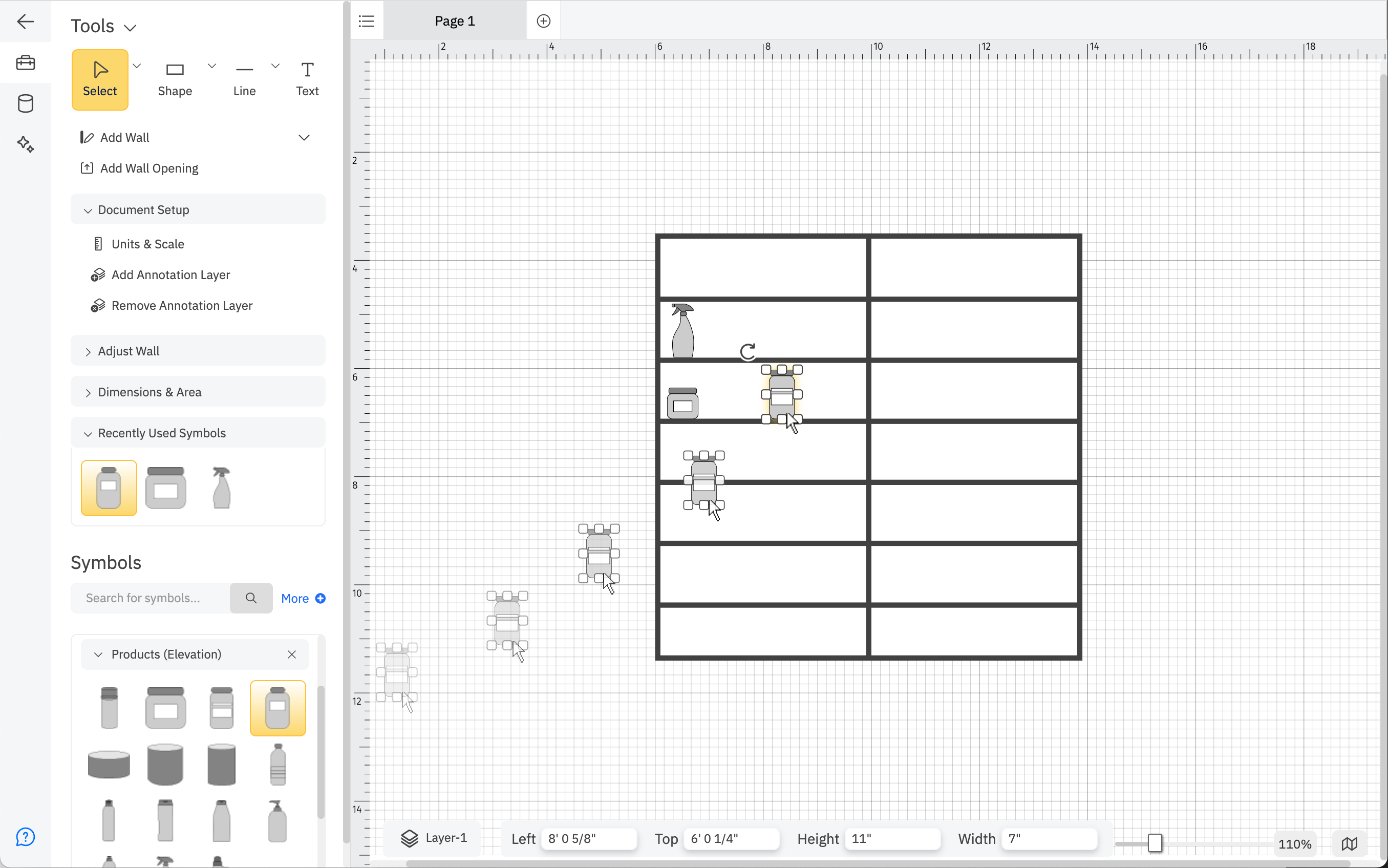 SmartDraw dashboard planogram templates