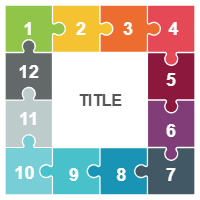 Puzzles 23 (Square 12 Pieces)