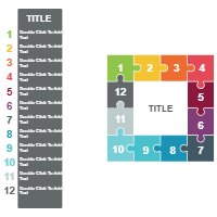Puzzles 24 (Square 12 Pieces)