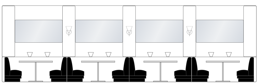 Example Image: Booth Seating - Restaurant Elevation