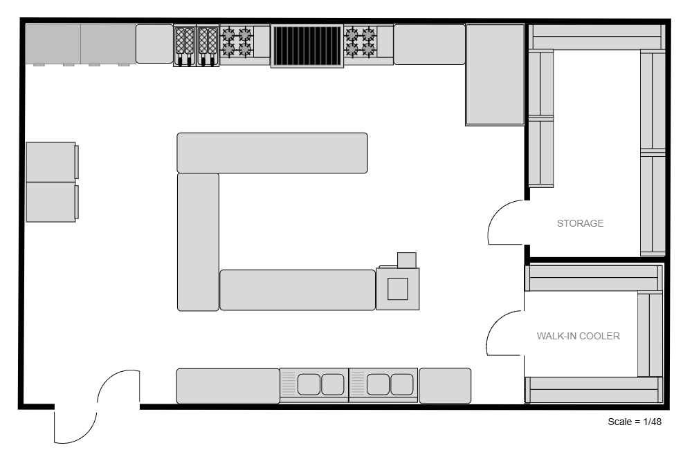 Example Image: Restaurant Kitchen Floor Plan