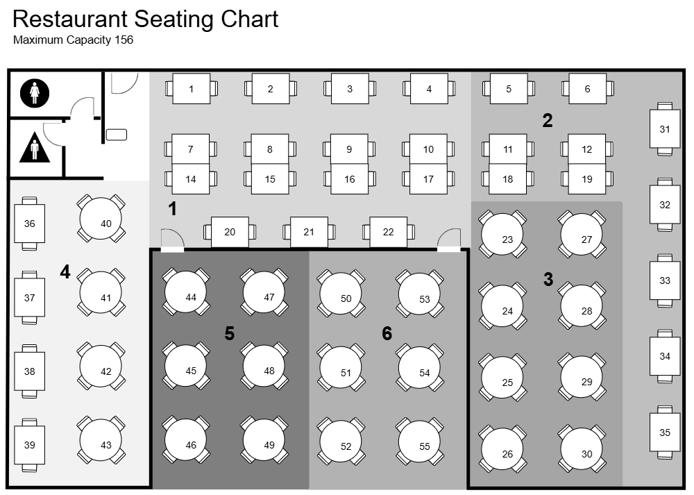 Example Image: Restaurant Seating Chart