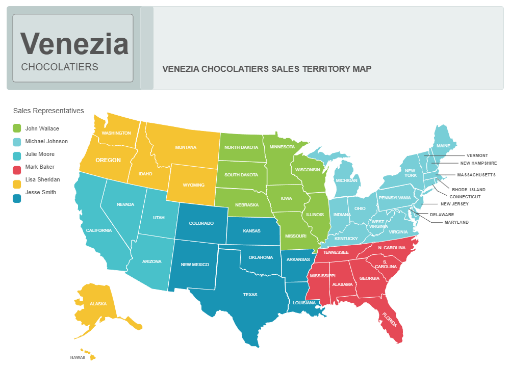 Example Image: Sales Territory Map