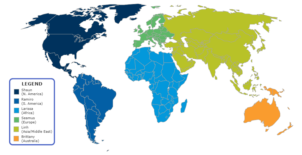 Example Image: World Sales Territory Map