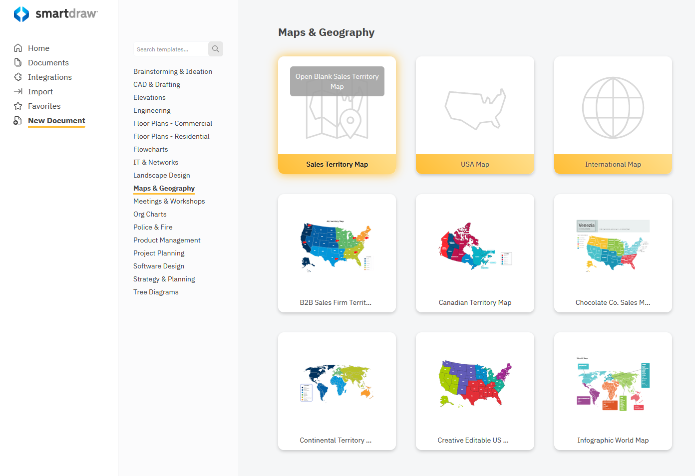 Sales Territory Map Regions