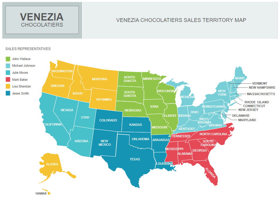 Sales territory mapping