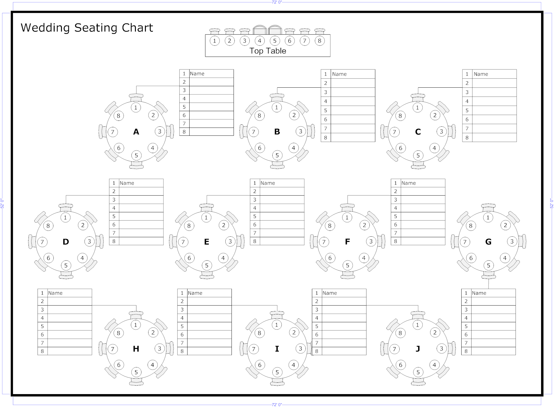 Wedding seating chart