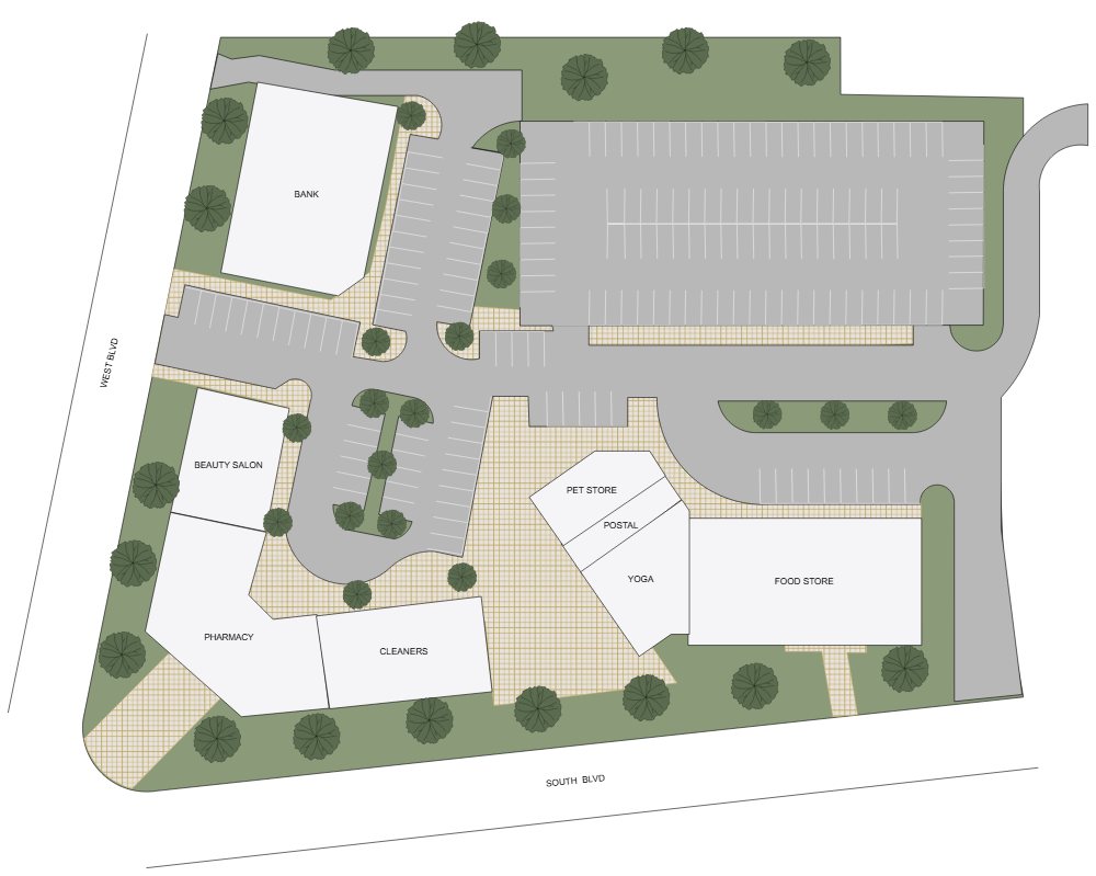 Example Image: Shopping Mall Site Plan