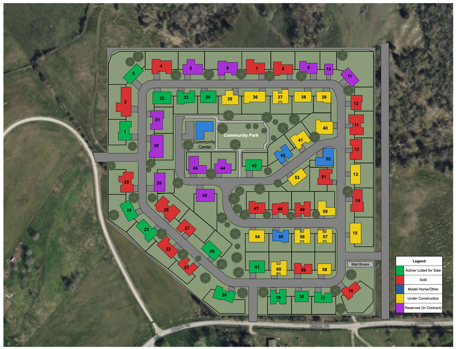 Site plan with legend
