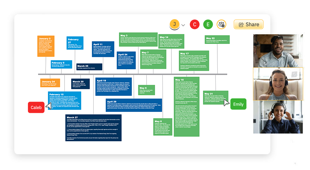 Collaborate on timelines