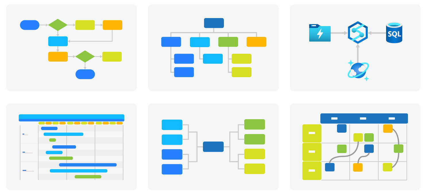 Collection of business diagrams