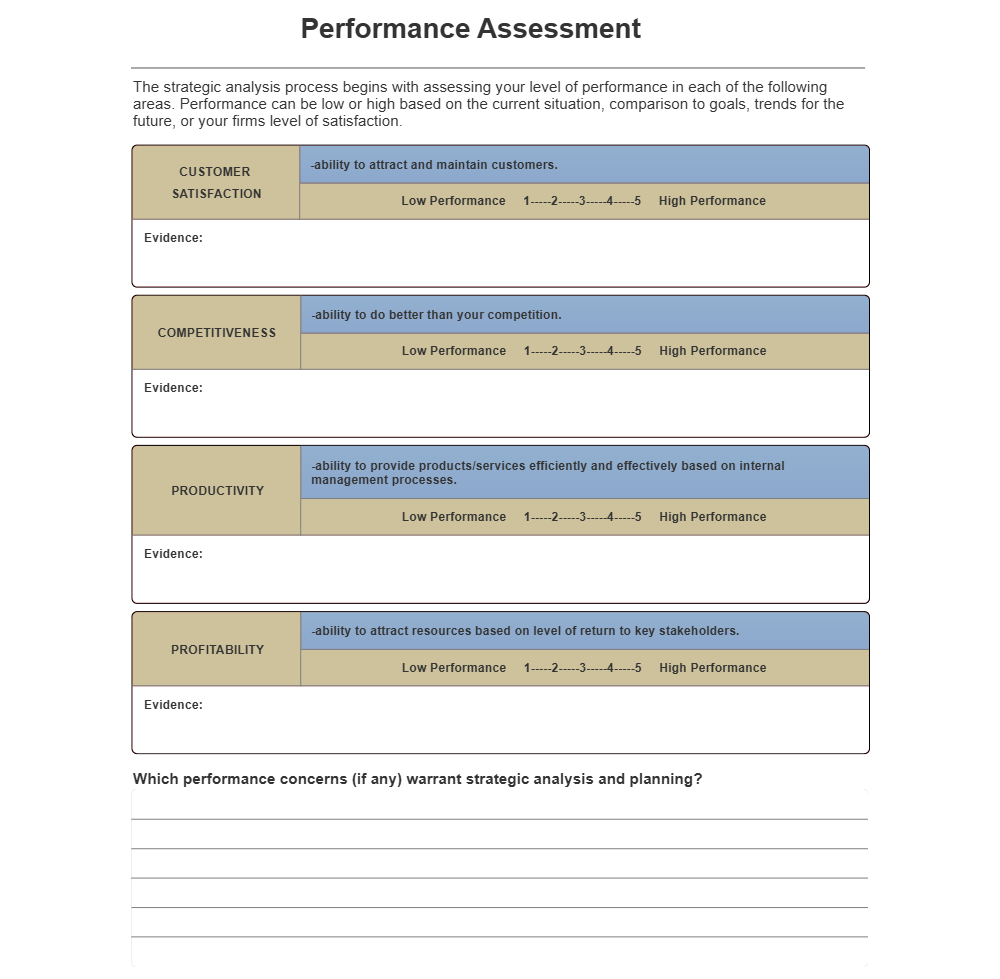 Example Image: Performance Assessment