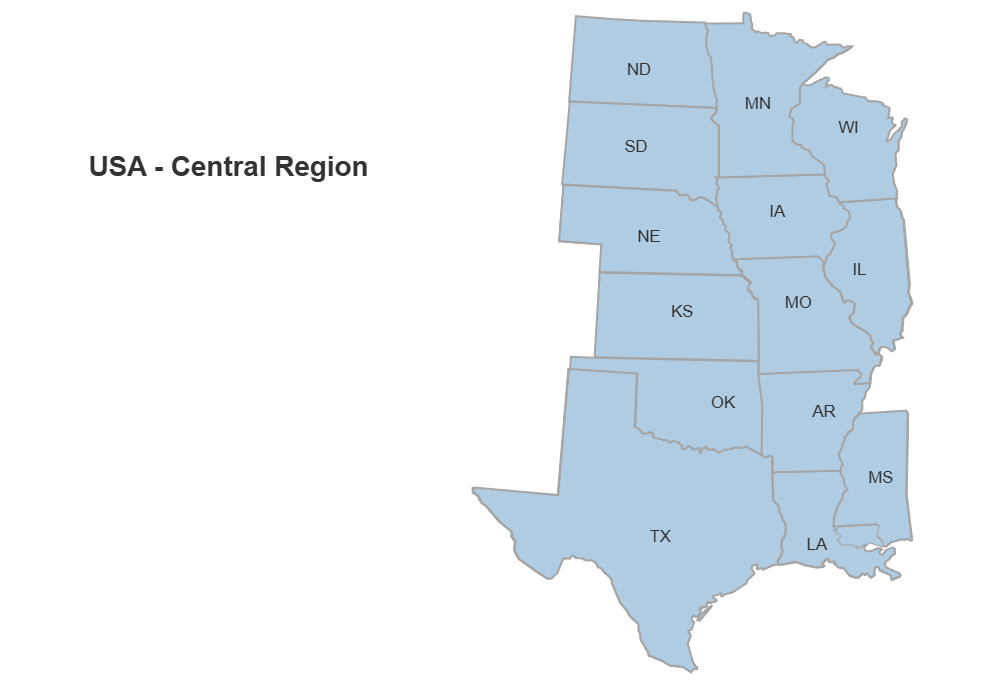 Example Image: USA Region - Central