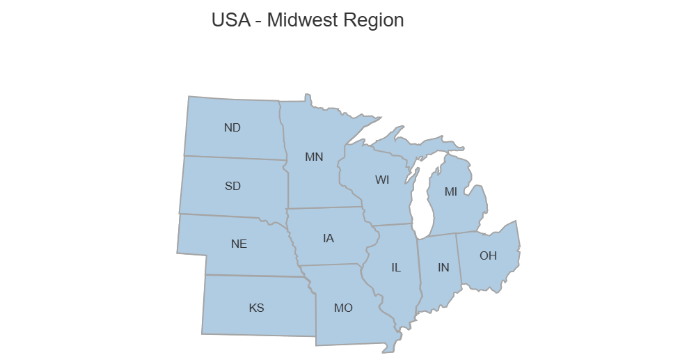 Example Image: USA Region - Midwest