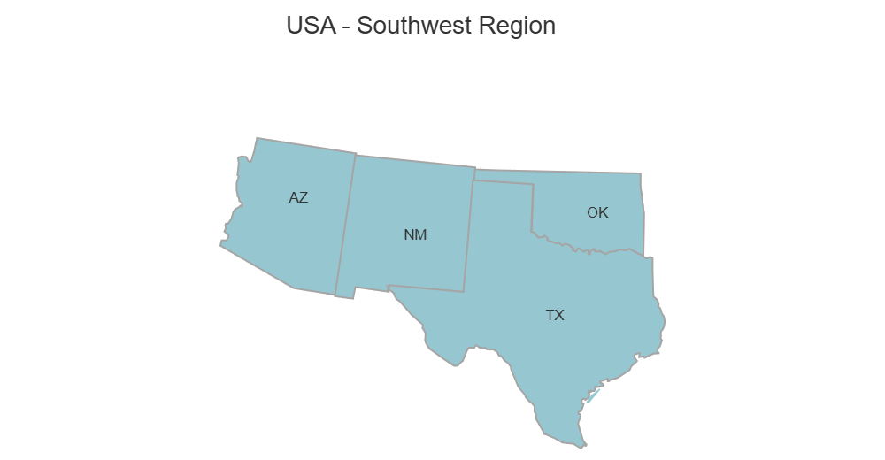 Example Image: USA Region - Southwest
