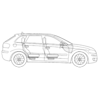4-Door Compact Car - 1 (Side View)