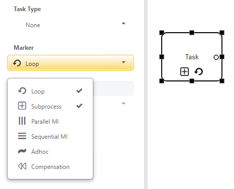 Set task markers