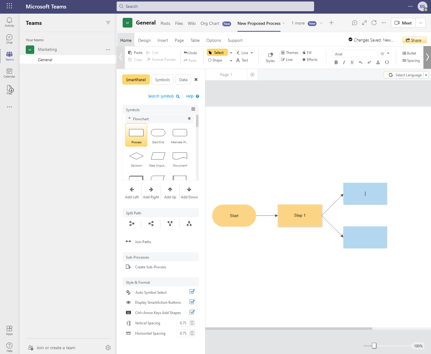 SmartDraw inside Teams