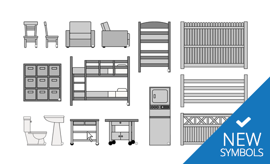 New elevation floor plan symbols